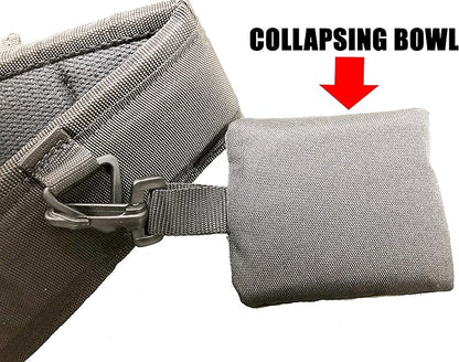 Neewa Dog Walking Belt with Pocket and Collapsing Bowl, Ideal for Trekking, Hiking, Running with Dog, and Hands Free Dog Leashes. Can be used as a Dog Running Waist Belt or Dog Belt for Walking