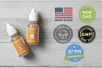 Probonix Probiotics for Dogs, 30-Day Supply, Organic, Non-GMO Liquid Probiotic Drops, 8 Live Strains, Helps with Digestive Issues, IBD, Dental Health Issues, Allergies, Liver Flavor