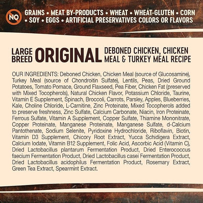 Wellness Natural Pet Food CORE Grain-Free High-Protein Large Breed Adult Dry Dog Food, Made in USA, With Glucosamine & Chondroitin to Support Joint Health (26-Pound Bag)