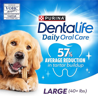 Purina Dentalife Daily Oral Care Chicken Flavor Large Breed Dog Dental Chews - 7 ct. Pouch