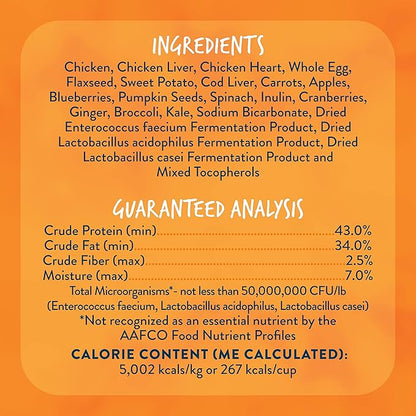 Montana Dog Food Freeze Dried Raw Dog Food Topper (Cage-Free Chicken) – Made in USA, Prebiotics & Probiotics, No Synthetic Vitamins, Dog Food Topper or Complete Meal (12 oz)