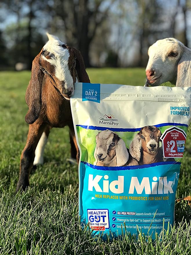 Manna Pro Milk Replacer with Probiotics for Goat Kids | High in Protein to Support Growth | Supports Gut Health and Digestion | 4lbs