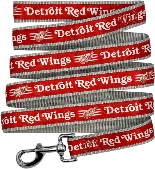 Pets First NHL Detroit RED Wings Leash for Dogs & Cats, Medium. - Walk Cute & Stylish! The Ultimate Hockey Fan Leash!, Medium (4 ft Long x 0.62 in Width) (DRW-3031-MD)