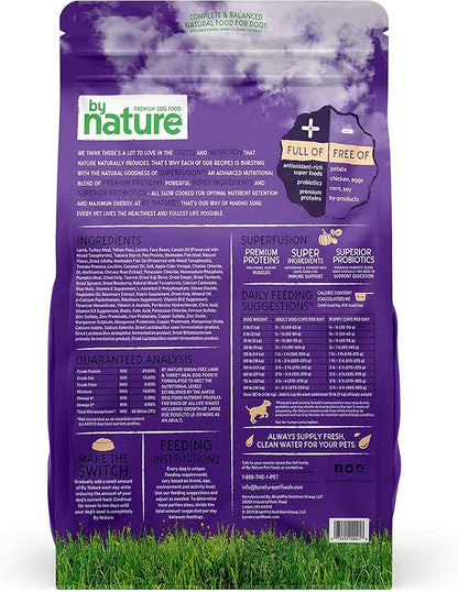 Grain Free Dog Food Made in USA [Grain Free Dry Dog Food with Superfood Ingredients for Food Sensitivities and Immune Health], Lamb & Turkey Meal Recipe, 24 lb. Bag, Brown (77072)