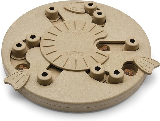 Outward Hound Nina Ottosson Dog Worker Dog Puzzle Interactive Treat Puzzle Dog Enrichment Dog Toy, Level 3 Advanced, Tan, Composite
