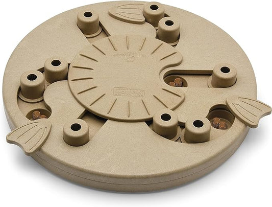 Outward Hound Nina Ottosson Dog Worker Dog Puzzle Interactive Treat Puzzle Dog Enrichment Dog Toy, Level 3 Advanced, Tan, Composite
