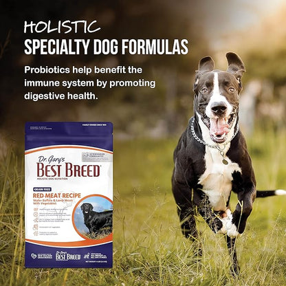 Best Breed Dr. Gary's Grain Free Red Meat Recipe Slow-Cooked in USA [Natural Dry Dog Food for All Breeds and Sizes] - 26lbs., Dark Brown