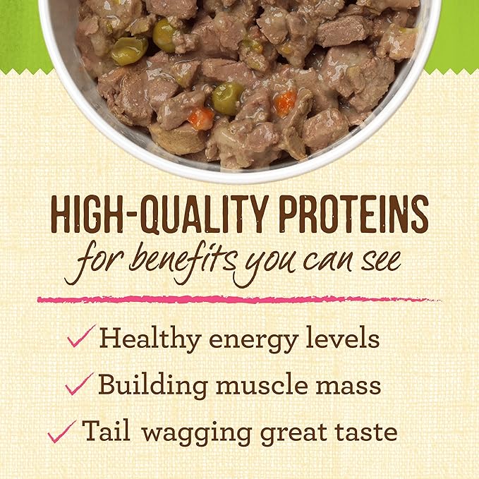 Merrick Lil’ Plates Grain Free And Gluten Free Natural Wet Dog Food For Small Dogs, Soft Little Lamb Chop Stew - (Pack of 12) 3.5 oz. Tubs