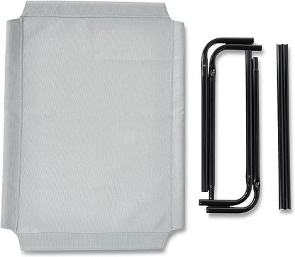 Amazon Basics Cooling Elevated Dog Bed with Metal Frame, Medium, 43 x 26 x 7.5 Inch, Grey