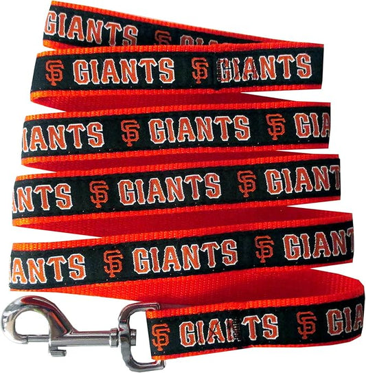 MLB PET Leash, Small, San Francisco Giants Dog Leash, Baseball Team Leash for Dogs & Cats. A Shiny & Colorful Dog & Cat Leash with Emboridered Team Name/Logo Licensed by the MLB