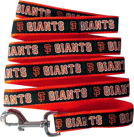 MLB PET Leash, Large, San Francisco Giants Dog Leash, Baseball Team Leash for Dogs & Cats. A Shiny & Colorful Dog & Cat Leash with Emboridered Team Name/Logo Licensed by the MLB