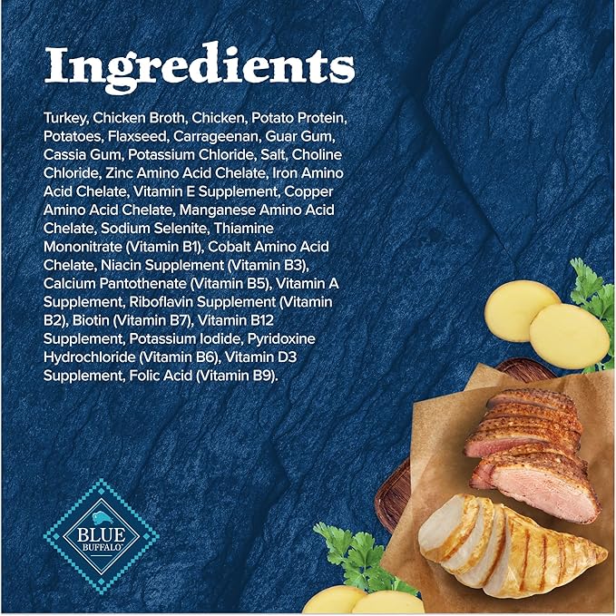 Blue Buffalo Wilderness Adult Wet Dog Food, High-Protein & Grain-Free, Made with Natural Ingredients, Turkey & Chicken Grill, 12.5-oz. Cans (12 Count)