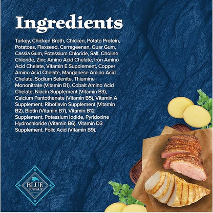 Blue Buffalo Wilderness Adult Wet Dog Food, High-Protein & Grain-Free, Made with Natural Ingredients, Turkey & Chicken Grill, 12.5-oz. Cans (12 Count)