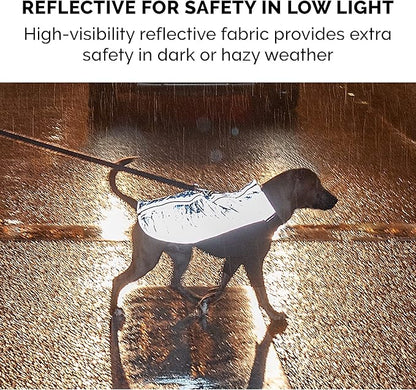 Furhaven Water-Repellent XXL Dog Coat, Washable & Reflective w/ Leash Access & Stretch Fabric - Pro-Fit Active Jacket - Chrome, 2XL/XX-Large