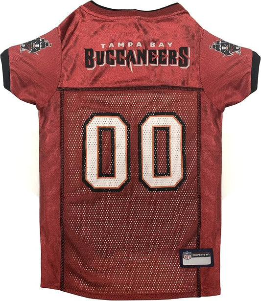 NFL Tampa Bay Buccaneers Dog Jersey, Size: Small. Best Football Jersey Costume for Dogs & Cats. Licensed Jersey Shirt