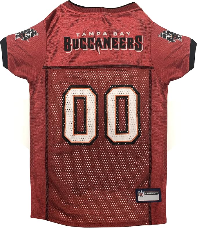 NFL Tampa Bay Buccaneers Dog Jersey, Size: Small. Best Football Jersey Costume for Dogs & Cats. Licensed Jersey Shirt