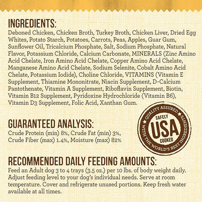 Merrick Lil’ Plates Grain Free And Gluten Free Natural Wet Dog Food For Small Dogs, Soft Petite Pot Pie Recipe - (Pack of 12) 3.5 oz. Tubs