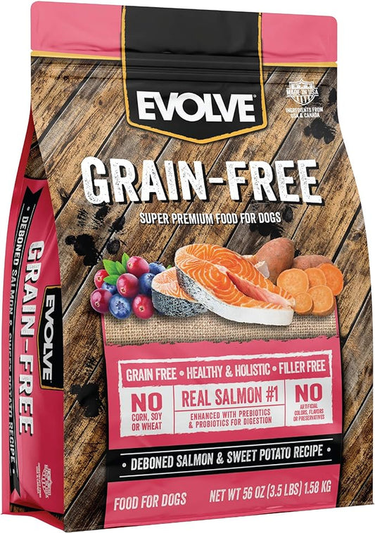 Evolve Grain Free Deboned Salmon & Sweet Potato Recipe Dog Food, 3.5 lb.