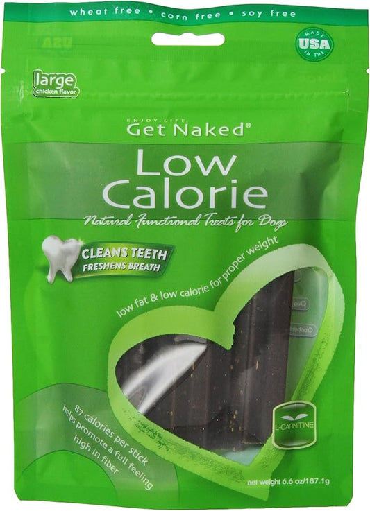 Get Naked Low Calorie Dental Chew Sticks For Dogs, Large/6.6-Ounce, 6 Sticks/Pack