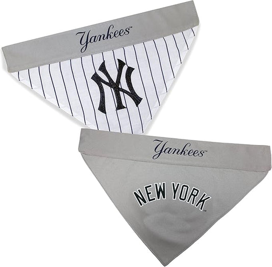 Pets First YAN-3217-S-M MLB New York Yankees Reversible Pet Bandana, Small/Medium, MLB Team Color