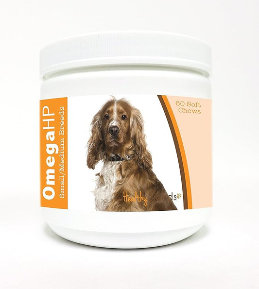 Healthy Breeds English Cocker Spaniel Omega HP Fatty Acid Skin and Coat Support Soft Chews 60 Count