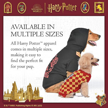 HARRY POTTER Gryffindor Pet Sweater - Dog Apparel & Accessories for Hogwarts Houses, Gryffindor Dog Sweater, Dog Clothes, Gryffindor Pet Sweater, Dog Clothing, Pullover Sweater for Dogs, Red, Large