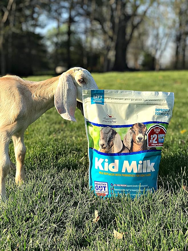Manna Pro Milk Replacer with Probiotics for Goat Kids | High in Protein to Support Growth | Supports Gut Health and Digestion | 4lbs