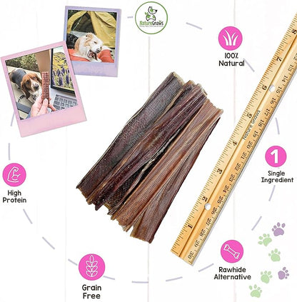 Nature Gnaws - Beef Jerky Chews for Small Dogs - Premium Natural Beef Gullet Sticks - Simple Single Ingredient Tasty Dog Chew Treats - Rawhide Free - 4-5 Inch
