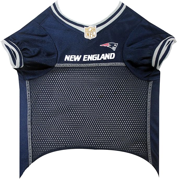 NFL New England Patriots Dog Jersey, Size: XX-Large. Best Football Jersey Costume for Dogs & Cats. Licensed Jersey Shirt