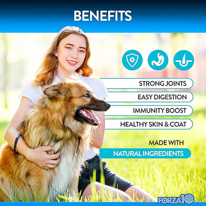 Forza10 Dog Vitamins Supplements, Dog Multivitamin Chews, Pet Vitamins for Dogs, Peanut Butter Flavor Dog Supplement, Multivitamin for Dogs, Senior Dog & Puppy Vitamins, Small to Large Breeds, 90 Ct.