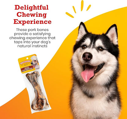 Beefeaters Dog Treats - Natural Pork Femur Bone 1ct, Pack of 3 | Rawhide Free Dog Food | Real Pork | Cleans Teeth & Gums | Highly Digestible | Training Treats for All Dog Sizes