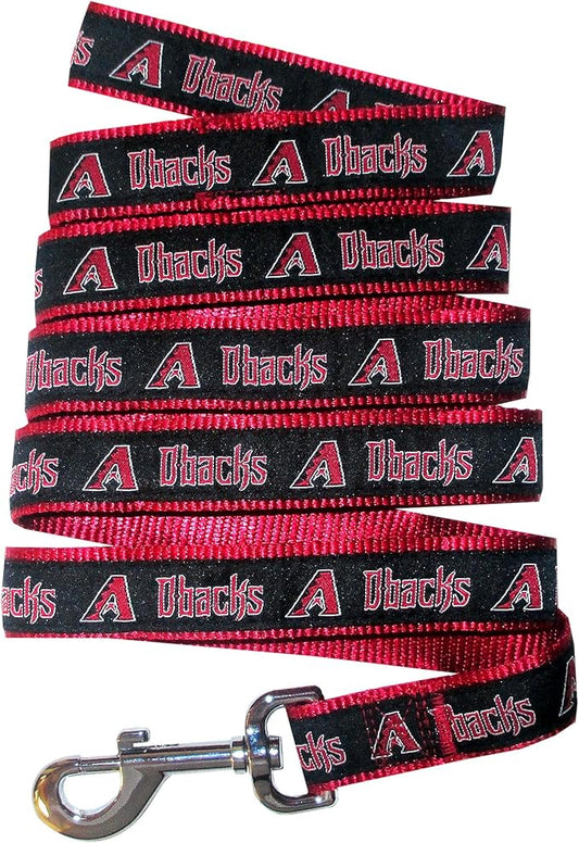 MLB PET Leash, Small, Arizona Diamondbacks Dog Leash, Baseball Team Leash for Dogs & Cats. A Shiny & Colorful Dog & Cat Leash with Emboridered Team Name/Logo Licensed by the MLB