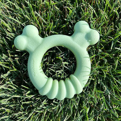 Nylabone Sensory Material Puppy Chew Toy Ring - Puppy Teething Toy for Boredom & Stimulation - Puppy Supplies - Chicken Flavor, Small/Regular (1 Count)