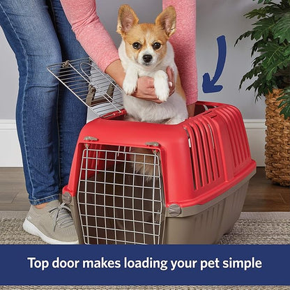 MidWest Homes for Pets Spree Travel Pet Carrier, Dog Carrier Features Easy Assembly and Not The Tedious Nut & Bolt Assembly of Competitors, Ideal for Small Dogs & Cats