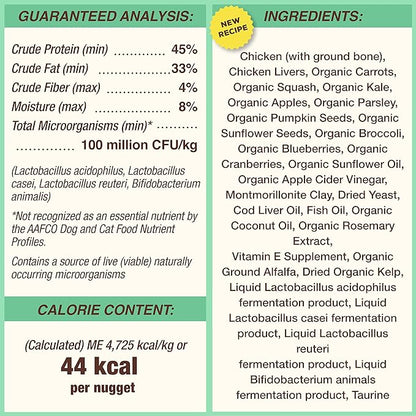 Primal Freeze Dried Dog Food Nuggets, Chicken; Complete & Balanced Meal; Also Use as Topper or Treat; Premium, Healthy, Grain Free, High Protein Raw Dog Food, 5.5 oz