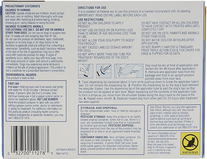 Hartz UltraGuard Pro Topical Flea & Tick Prevention for Dogs and Puppies, 61-150 lbs 6 Monthly Treatments