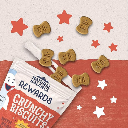 Natural Balance Limited Ingredient Rewards Crunchy Biscuits, Grain-Free Dog Treats for Adult Dogs of All Breeds, Salmon & Sweet Potato Recipe, 28 Ounce (Pack of 1)