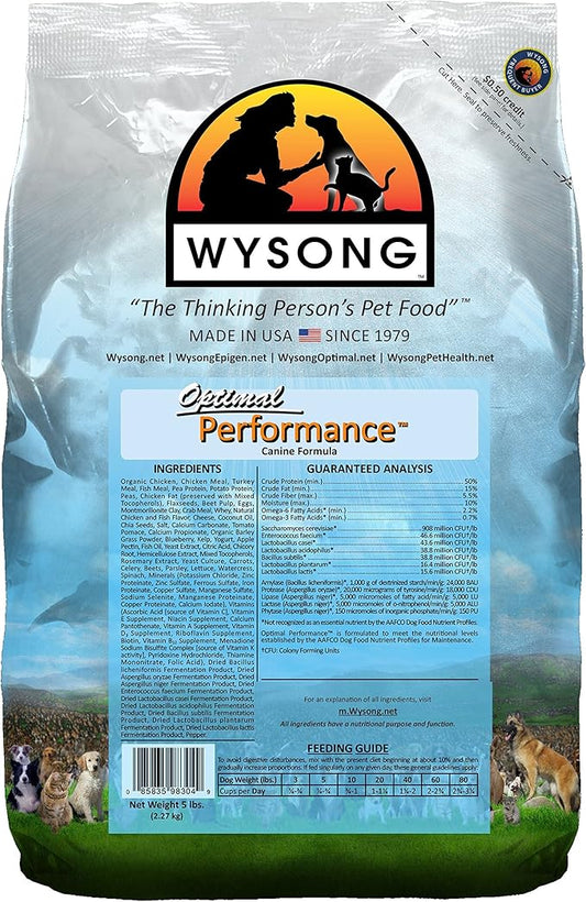 Wysong Optimal Performance Canine Formula Dry Dog Food - 5 Pound Bag