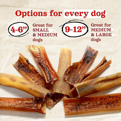Natural Farm Bully Chips (4-6 Inch, 8 Oz.), Digestible Beef Cheek from Grass-Fed Cows, Non-GMO, Grain-Free, Natural Long-Lasting Dog Chews for Small, Medium & Large Dogs, Great Rawhide Alternative