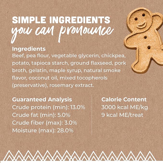 Buddy Biscuits Softies 5 oz Pouch, Grain-Free Soft & Chewy, Natural Grilled Beef Flavor Dog Treats, Oven Baked in The USA