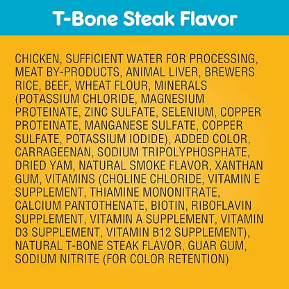 PEDIGREE CHOPPED GROUND DINNER Adult Canned Soft Wet Dog Food, T-Bone Steak Flavor, 13.2 oz. Cans (Pack of 12)