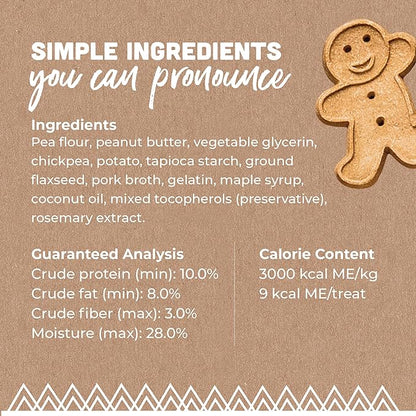 Buddy Biscuit Softies 5 oz Pouch, Grain-Free Soft & Chewy, Natural Peanut Butter Flavor Dog Treats, Oven Baked in the USA