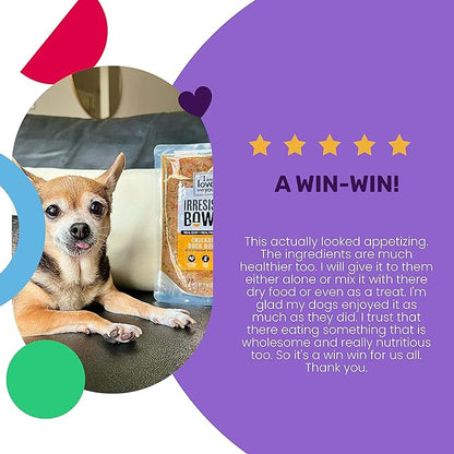 I and love and you Irresist-a-Bowls Freeze Dried Dog Food - Chicken + Beef - Prebiotics, Grain Free, Filler Free, Meal Enchancer, 9oz Pouch, 4pk