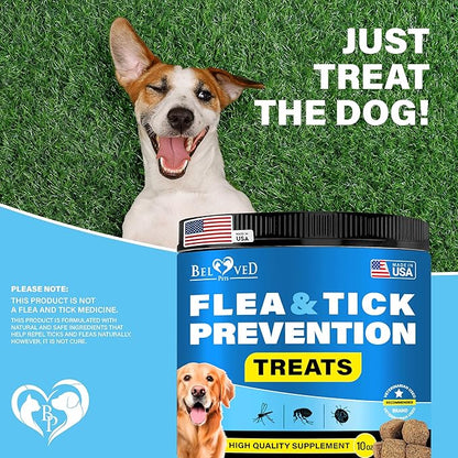 Flea and Tick Prevention Chewable Pills for Dogs and Cats - Revolution Oral Flea Treatment for Pets - Pest Control & Natural Defense - Chewables Small Tablets Made in USA (Beef)
