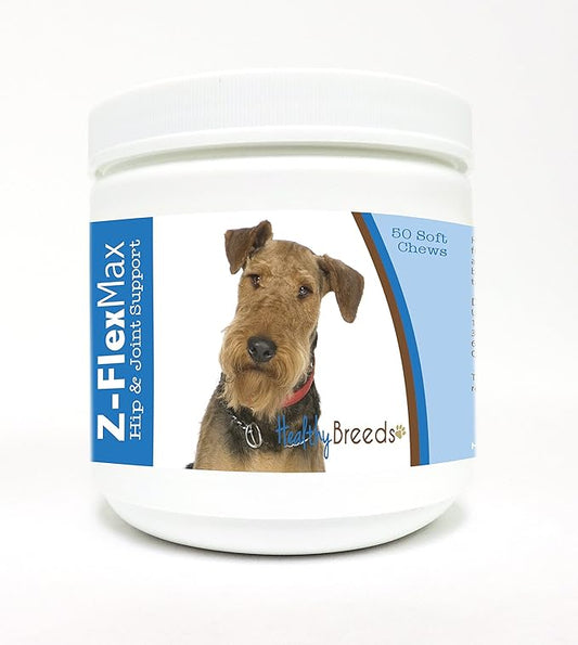 Healthy Breeds Airedale Terrier Z-Flex Max Hip and Joint Soft Chews 50 Count