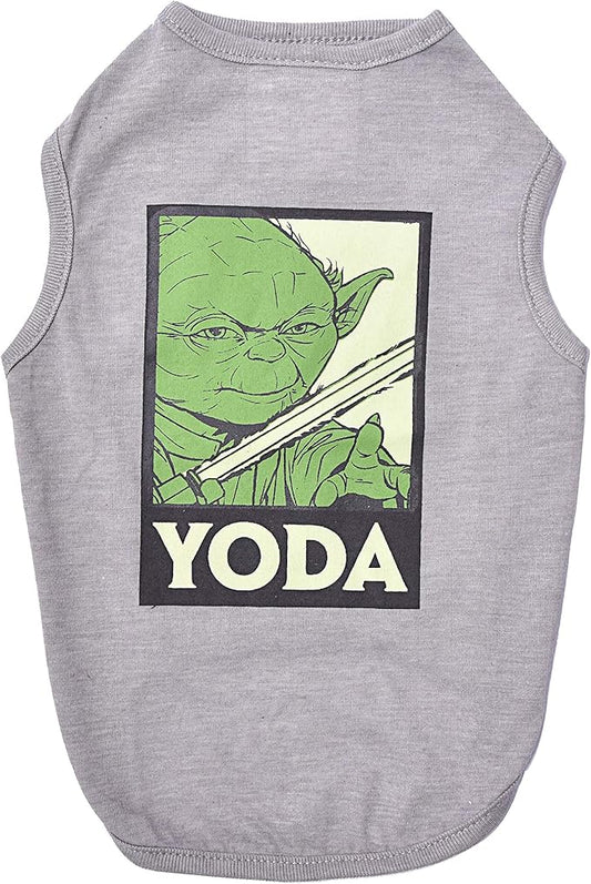Star Wars for Pets Gray Yoda Dog Tank | Star Wars Dog Shirt for Small Dogs | Size Small | Soft, Cute, and Comfortable Dog Clothing and Apparel, Cute Dog Clothes