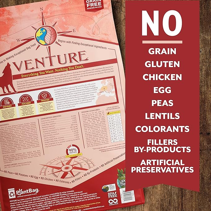 Venture Smoked Wild Boar & Butternut Squash Limited Ingredient Dry Dog Food