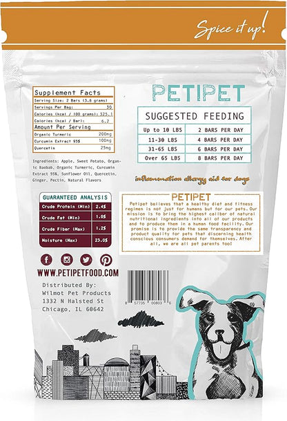Vegan Organic Turmeric, Curcumin, Quercetin Plant Based Soft Chews for Seasonal Allergies, Itch, Skin Hot Spots, Immune & Digestive Health (60 Count)