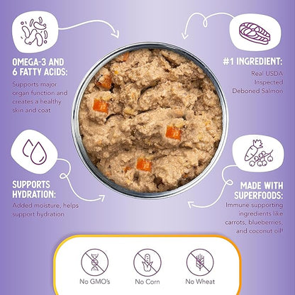 Health Extension Dog Food, Northern Catch Salmon Recipe - 12.5 oz, Grain Free, Added Vitamins and Minerals, for All Life Stages, Vet Formulated, Improve Gut Health, Immune Support (Case of 12 Cans)
