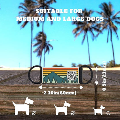 QR Code Dog Tag,Silent Dog Tags Personalized for Pets, Slide On Dog Tag,Custom Dog Name ID Tags Personalized Noiseless Dog and Cat Tags-Free Online&Scan QR Receive Instant Location Alert Email